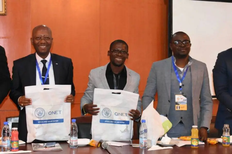 Qnet Partners With The Ethical Entrepreneurship Days Event In Cameroon 3 Giving out prizes at QNET Ethical event in cameroon