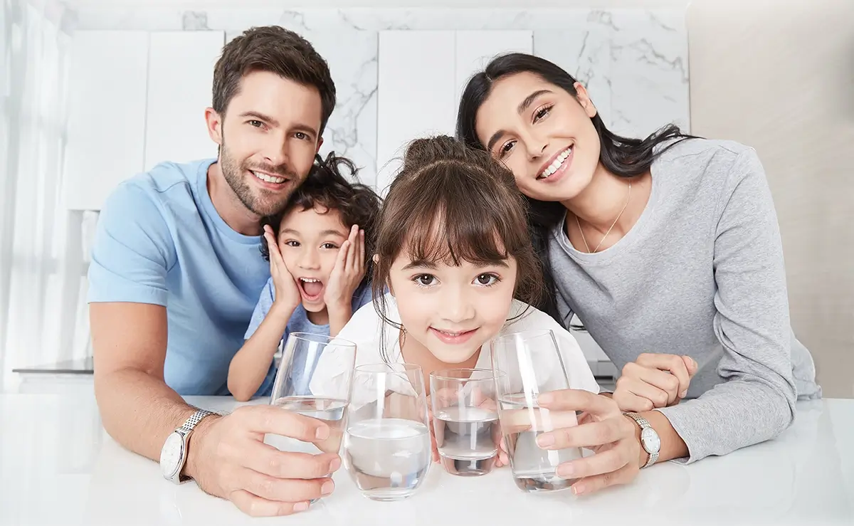 Good home water quality for a healthy and happy family