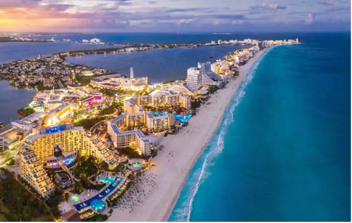 7 Best Budget-Friendly Holiday Destinations To Escape The Winter Season 2 Aerial shot of Cancun Beach where you can spend a budget-friendly holiday this winter season through QVI
