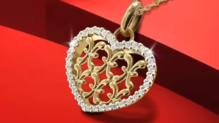 Bernhard H. Mayer Insignia Heart Pendant with diamond carat of 0.18ct