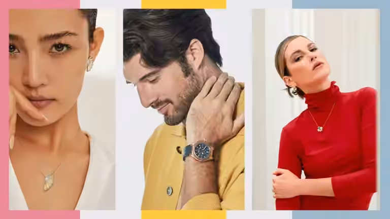 Three people showcasing their personal style with Bernhard H. Mayer jewellery