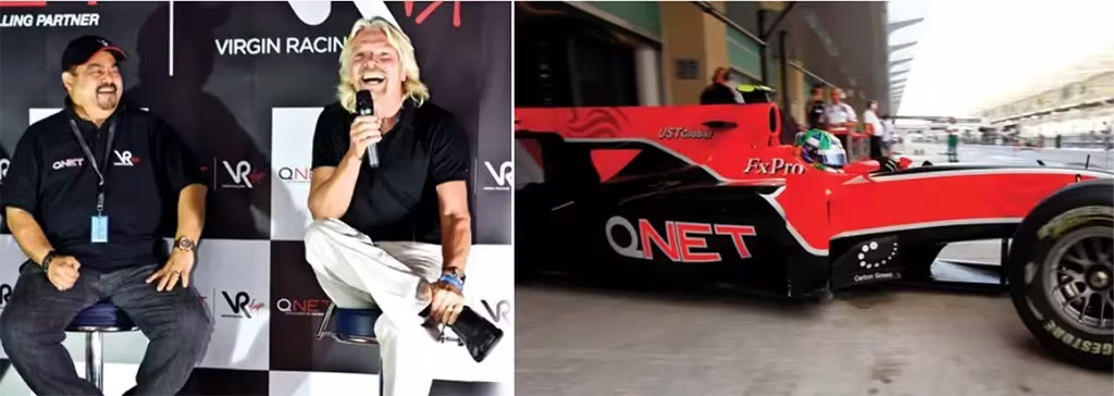 Unforgettable Defining Moments In Qnet History 16 partnership with F1 and Virgin racing